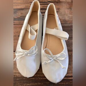 White Ballet Flats
